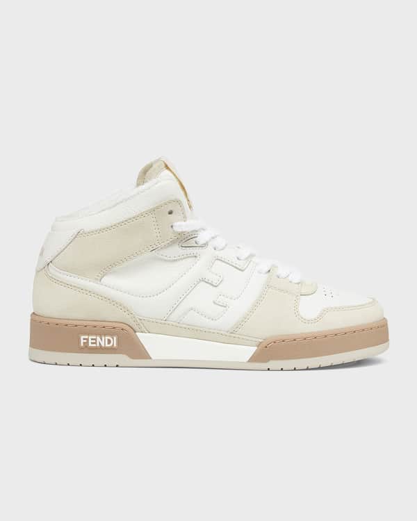Fendi pearland leather discount sneakers with ff strap