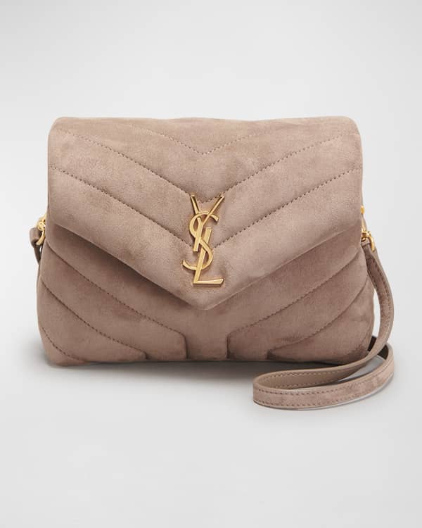 YVES SAINT LAURENT Kaia Small Snakeskin Embossed Leather Crossbody Bag