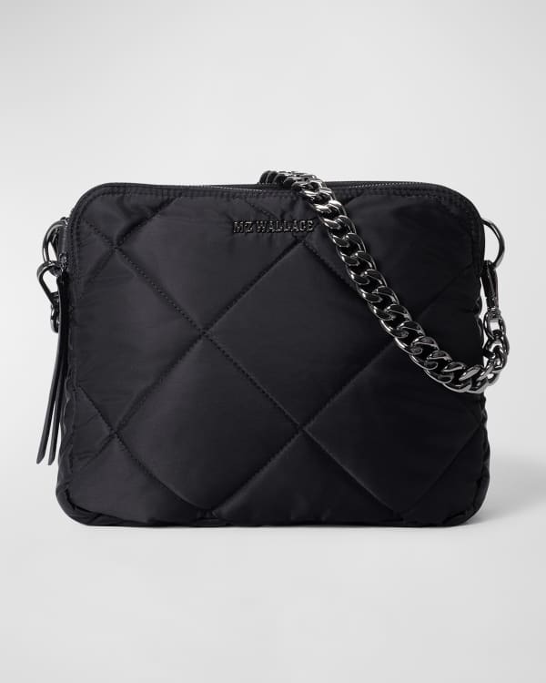 MZ Wallace Black Quilted Madison Flat Crossbody