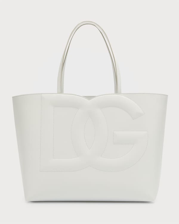 Beatrice DG Embossed Logo Calfskin Tote Bag