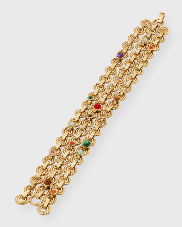 GAS BIJOUX - Bracelet RAINBOW multi couleur doré à l'or fin