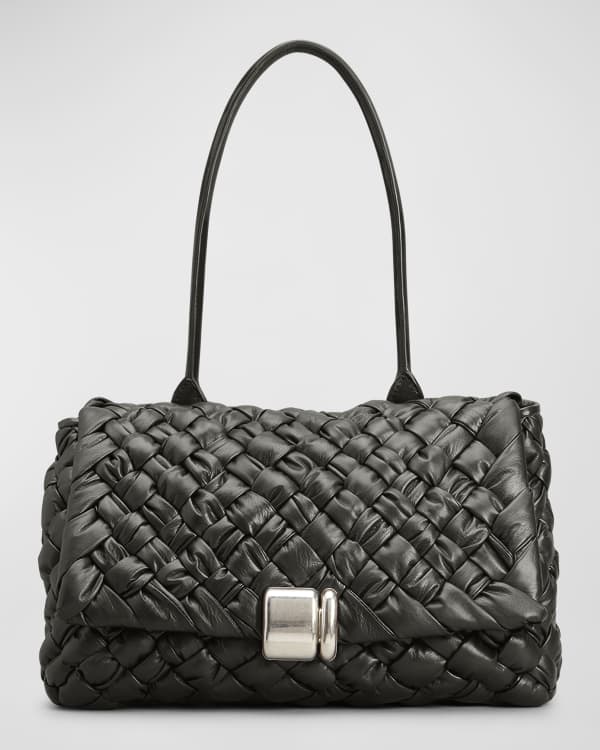 Padded Cassette Leather Shoulder Bag in Grey - Bottega Veneta