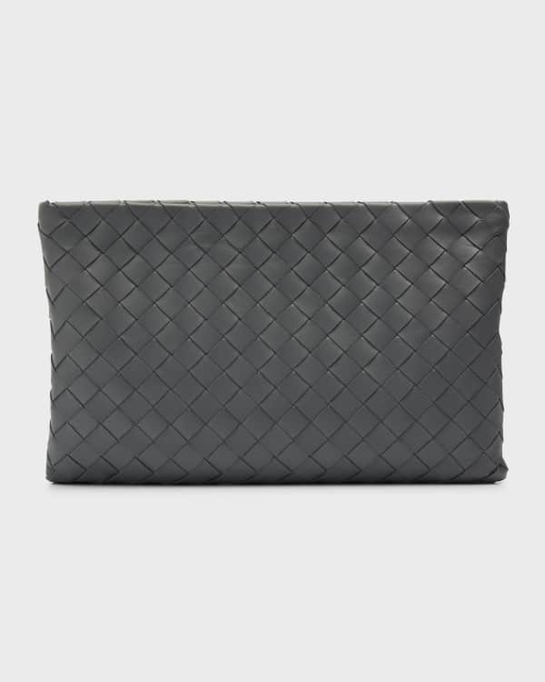 Bottega Veneta Medium Padded Intrecciato Flat Clutch Bag | Neiman Marcus