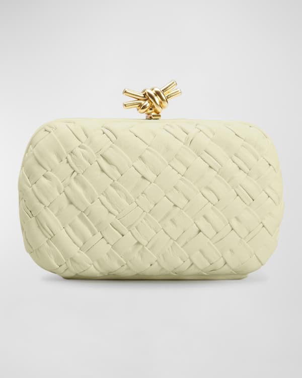 BOTTEGA VENETA Knot Padded Woven Lambskin Clutch Bag for Women