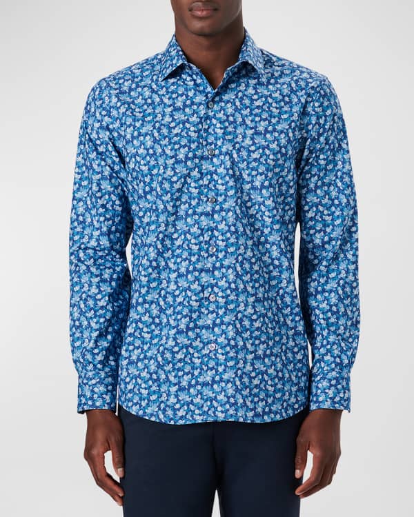 Bugatchi Men's Axel Shaped Sport Shirt | Neiman Marcus