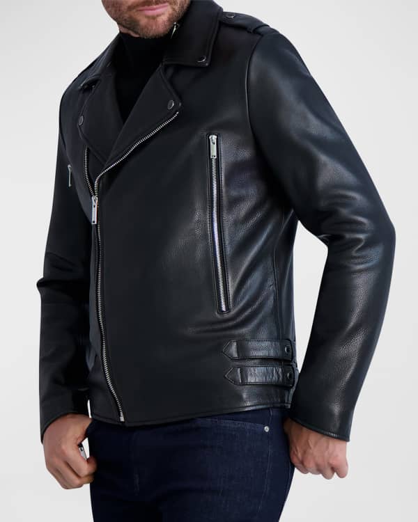 Michael kors men's perforated leather moto jacket sale