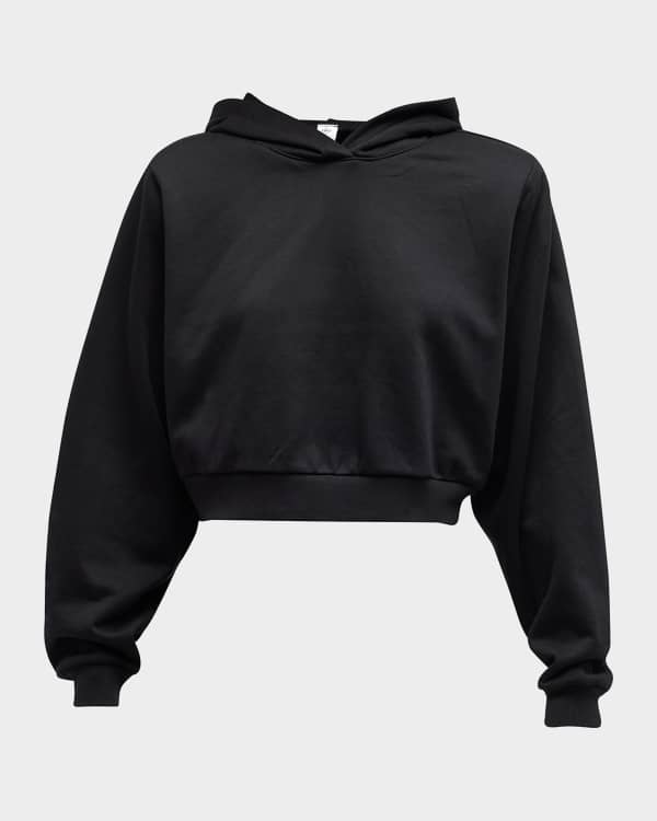 Alo Yoga®  Cropped Double Take Hoodie in Black, Size: Medium