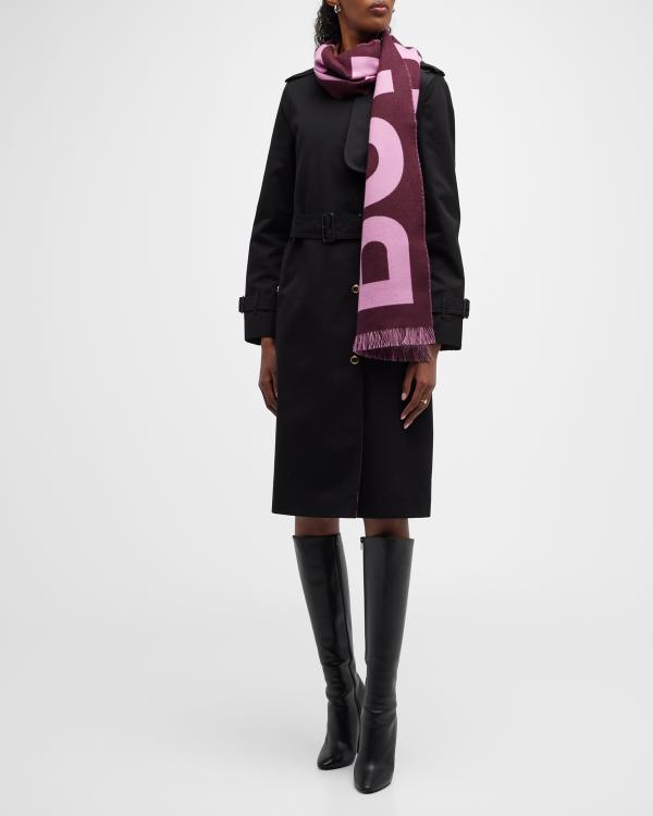 SAINT LAURENT tartan wool scarf
