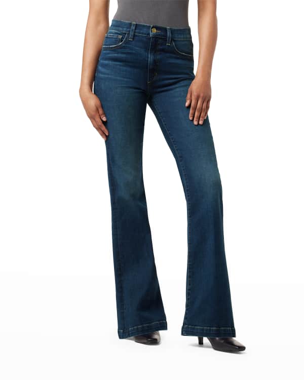 Veronica Beard Jeans Sheridan Seamed High Rise Flared Jeans | Neiman Marcus