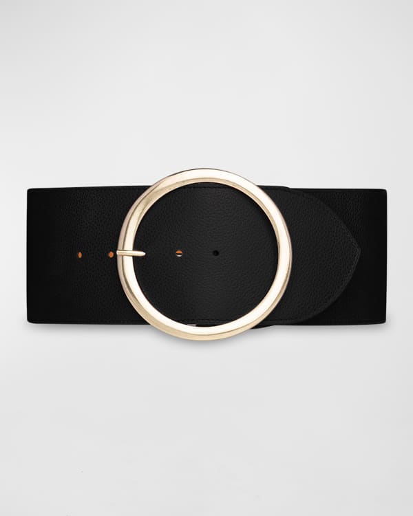 Vaincourt Paris La Radieuse Double-Buckle Leather Belt | Neiman Marcus