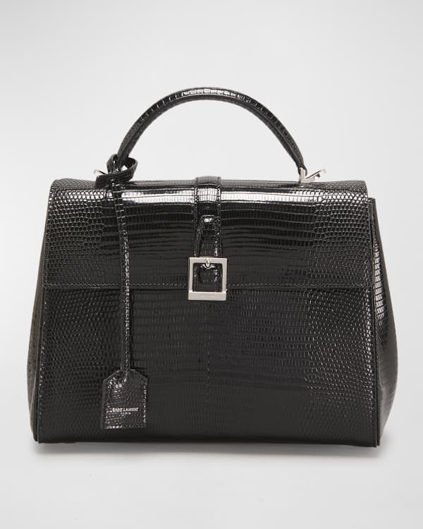 Burberry Black Alligator Leather Mini Frame Bag