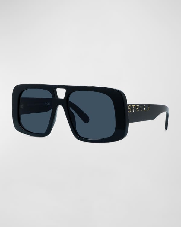 Stella McCartney Twisted Metal Aviator Sunglasses Neiman Marcus