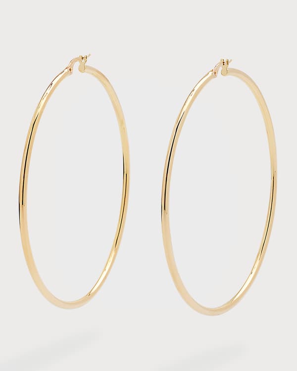 Saint Laurent YSL Logo Hoop Earrings | Neiman Marcus