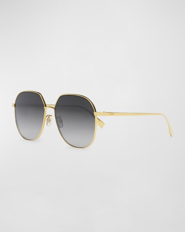Fendi eyeline mitered aviator hot sale sunglasses
