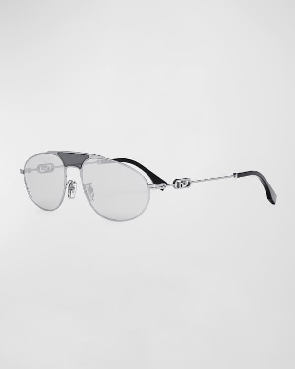 Fendi Men's FF-Monogram Lens Double-Bridge Round Sunglasses - ShopStyle