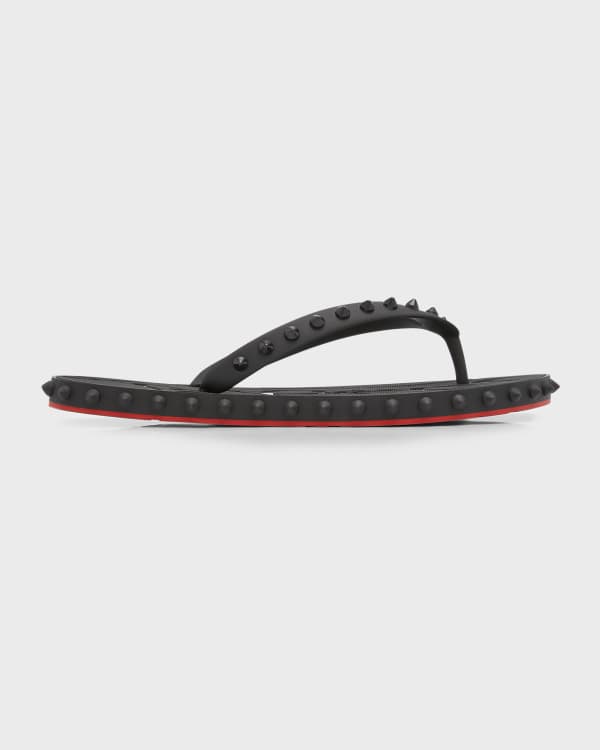 Valentino Garavani VLogo Thong Pool Sandals | Neiman Marcus
