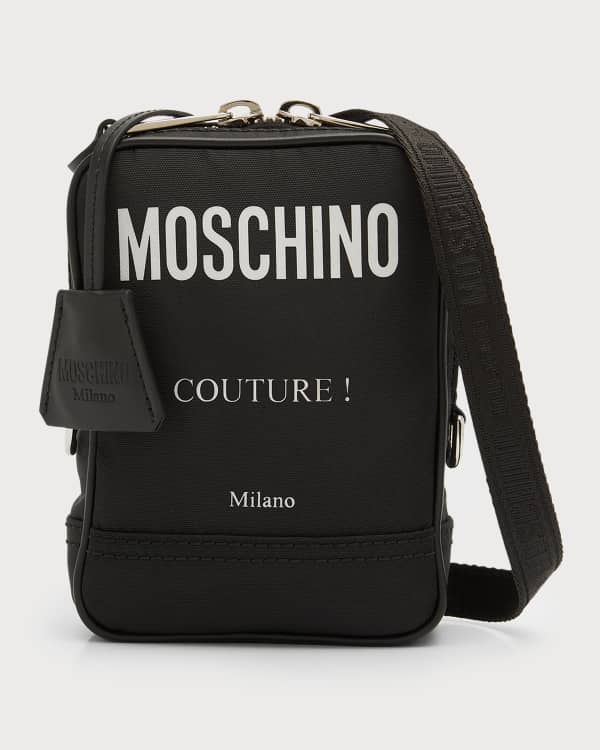 Moschino Men's Two-Tone Cargo Multi-Pocket Messenger Bag | Neiman