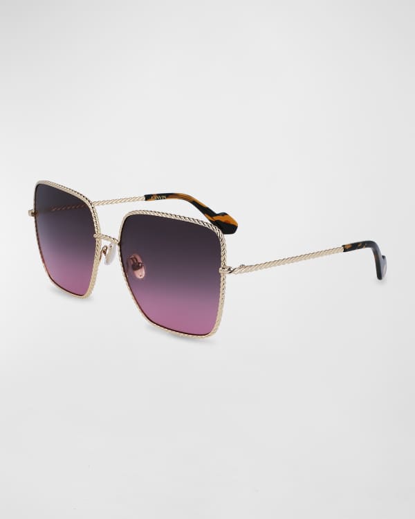 Chiara Rose Gold Mirrored Aviator Sunglasses