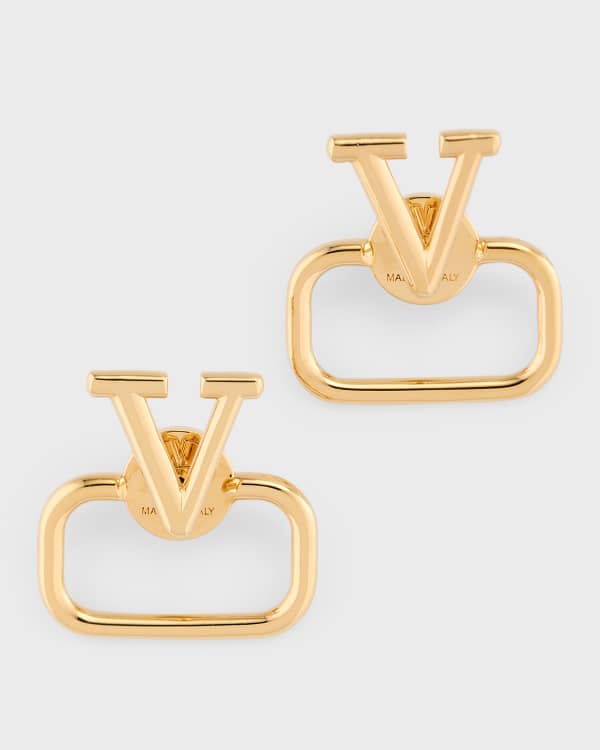 Valentino Garavani Women's Vlogo Signature Metal Earrings - Natural