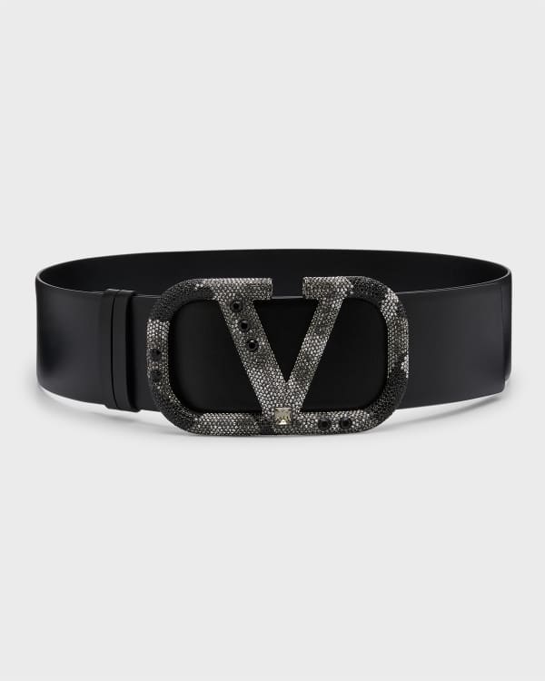 Dolce&Gabbana DG Logo Jewel Patent Leather Belt | Neiman Marcus
