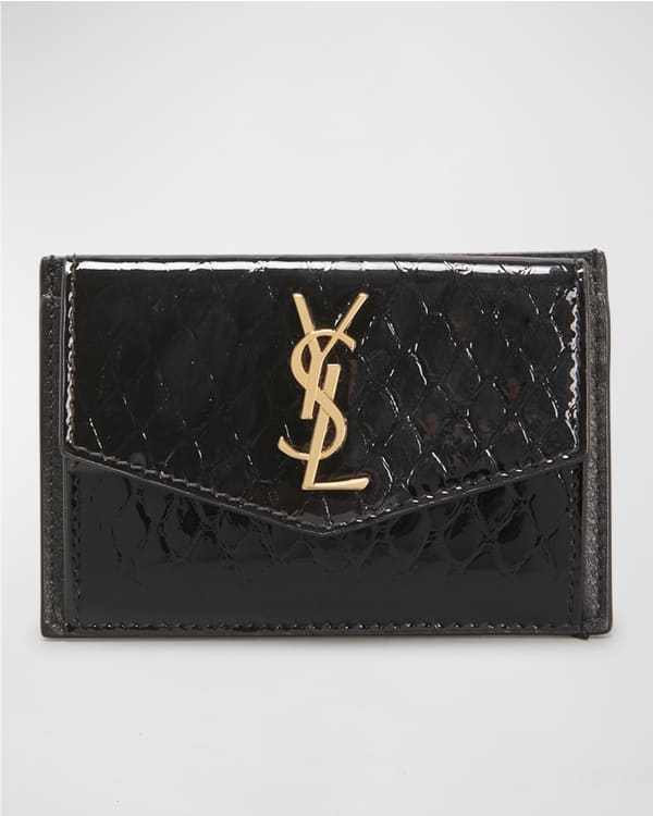 Saint Laurent YSL Monogram Zip Card Case | Neiman Marcus Saint Laurent YSL Monogram Zip Card Case | Neiman Marcus