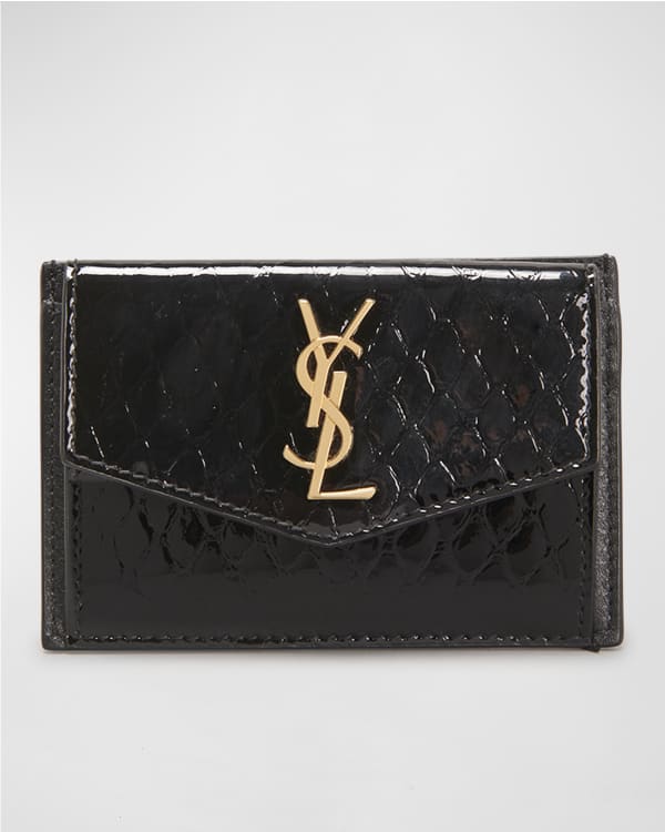 YVES SAINT LAURENT ZIP FRAGMENTS CARD HOLDER