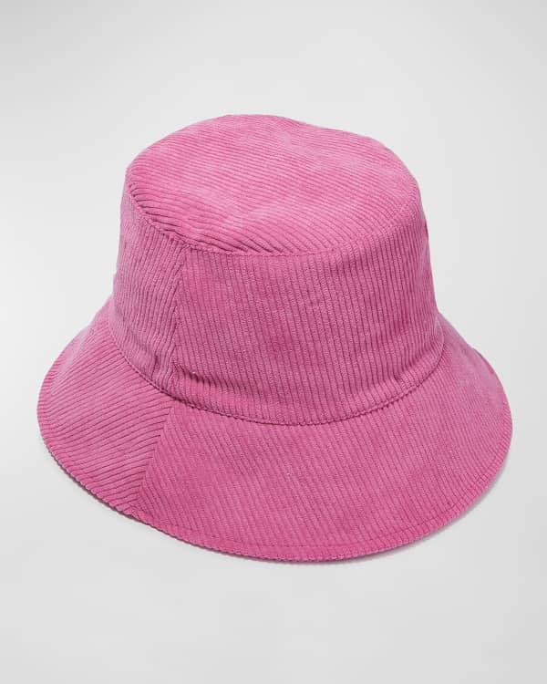 Maison Michel Angele Tweed Bucket Hat w/ Straps   Neiman Marcus