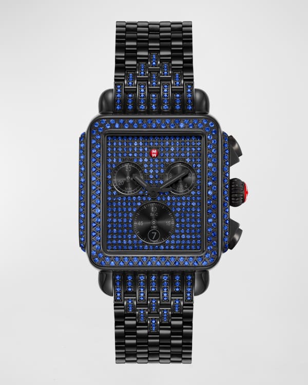 Michele watch black band hot sale