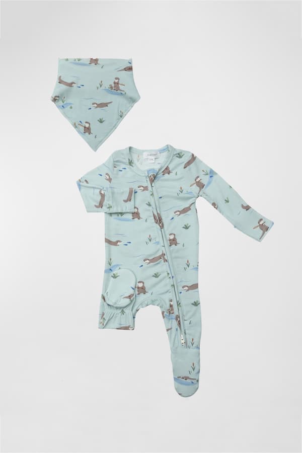 Angel Dear Boy's Dino Footie Pajamas, Size Newborn12M Neiman Marcus
