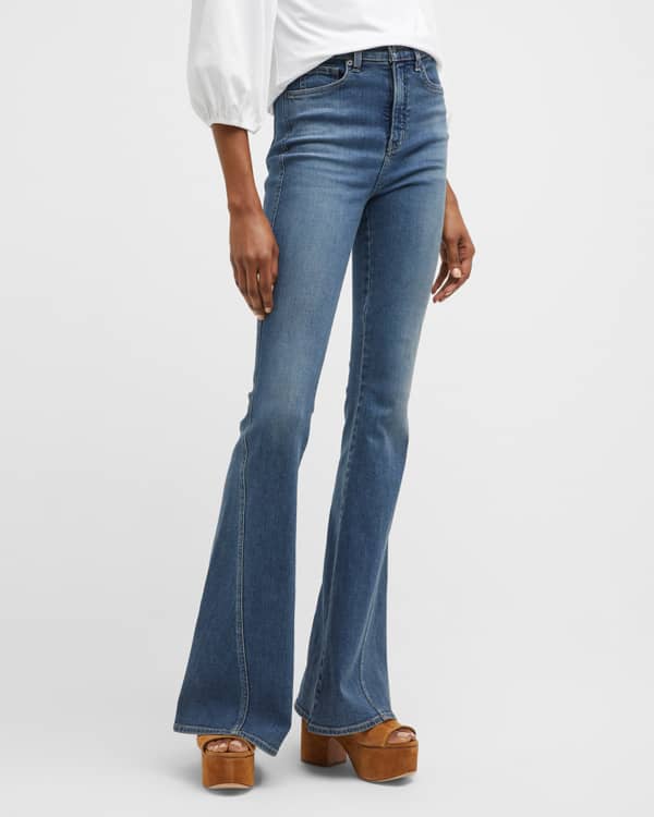 Veronica Beard Jeans Beverly High-Rise Skinny Flare Jeans | Neiman Marcus