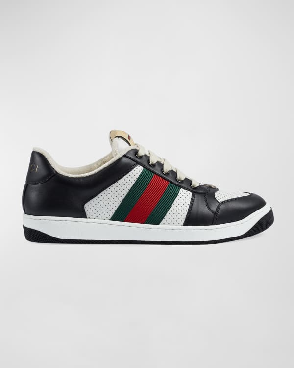 Gucci New Ace Men s Snake Sneakers White Neiman Marcus