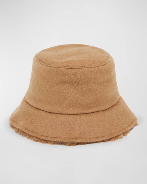 Max Mara Teddy Wool-Blend Bucket Hat | Neiman Marcus