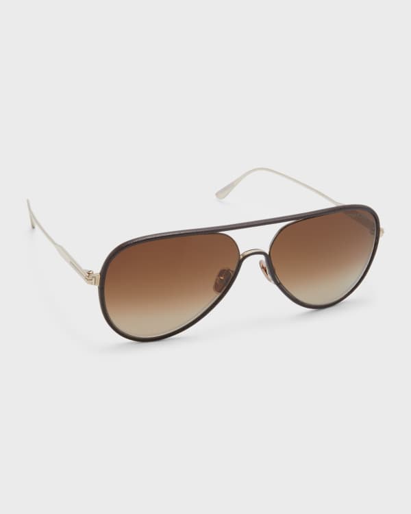 TOM FORD Charles Metal Aviator Sunglasses | Neiman Marcus