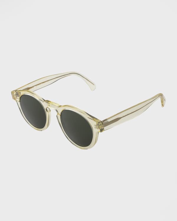 Illesteva Ravello Oval Acetate Metal Sunglasses Neiman Marcus