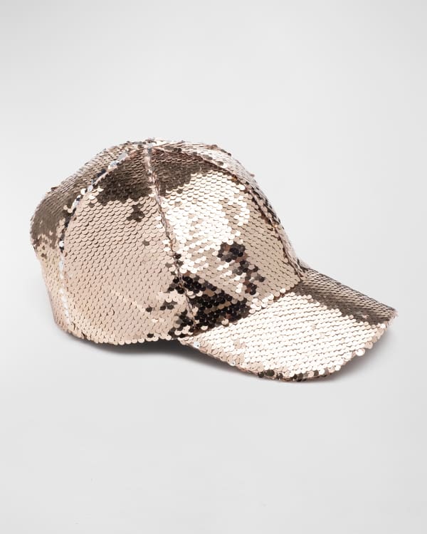 SAINT LAURENT Embellished denim baseball cap