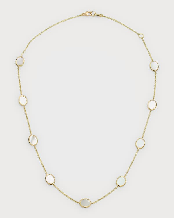 Mizuki 14K Yellow Gold Cross Necklace with One Diamond