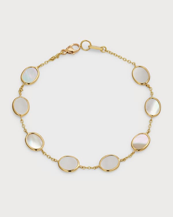Ott adjustable chain bracelet in gold top