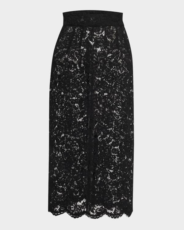 Dolce&Gabbana Logo Band Midi Pencil Skirt