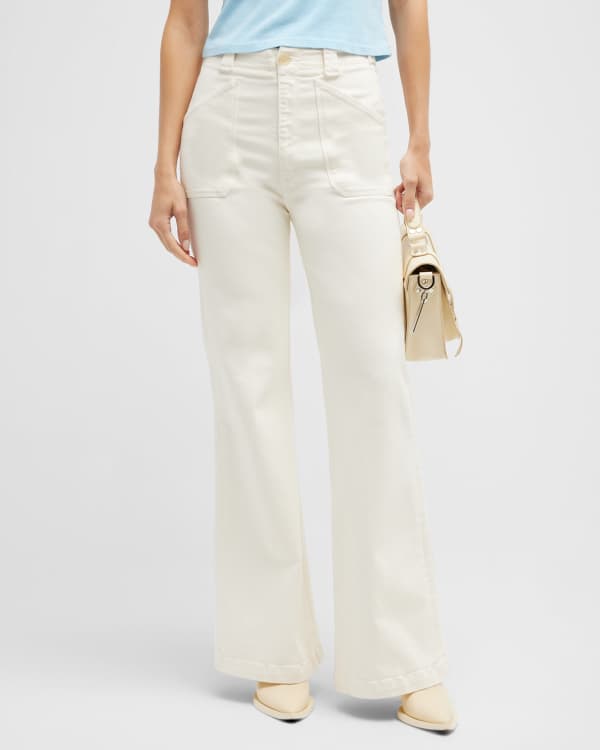 MOTHER The Smokin Double Heel High-Rise Flared Jeans | Neiman Marcus