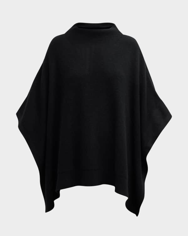 LOUIS VUITTON THICK CASHMERE JACKET CAPE PONCHO WITH LEATHER BELT