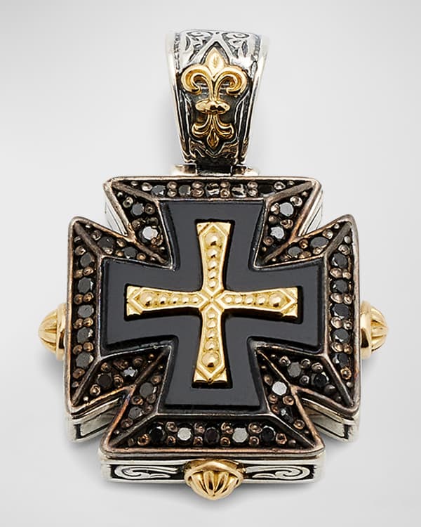 Konstantino Men s Sterling Silver 18k Gold Cross Pendant Neiman