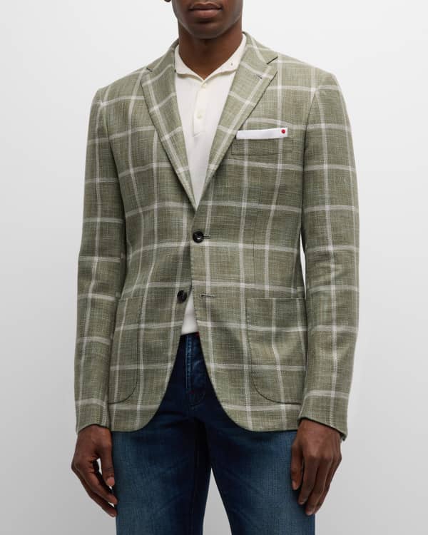 Kiton Men's Cashmere Check Sport Coat | Neiman Marcus