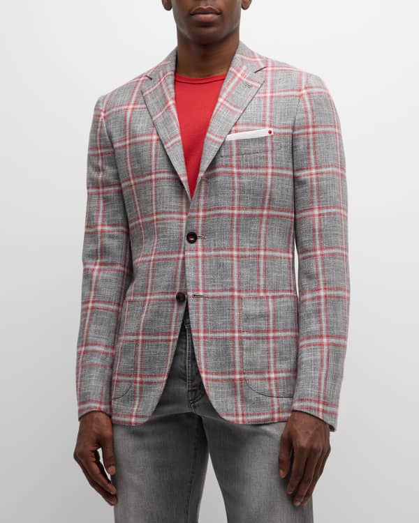 Kiton Men s Plaid Cashmere Sport Coat Neiman Marcus