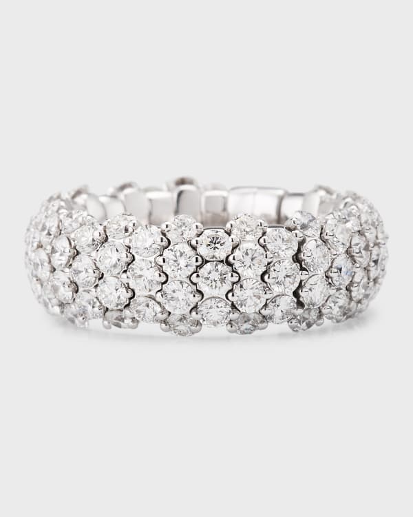 Memoire Odessa 18k White Gold Diamond Eternity Band Size 6.5