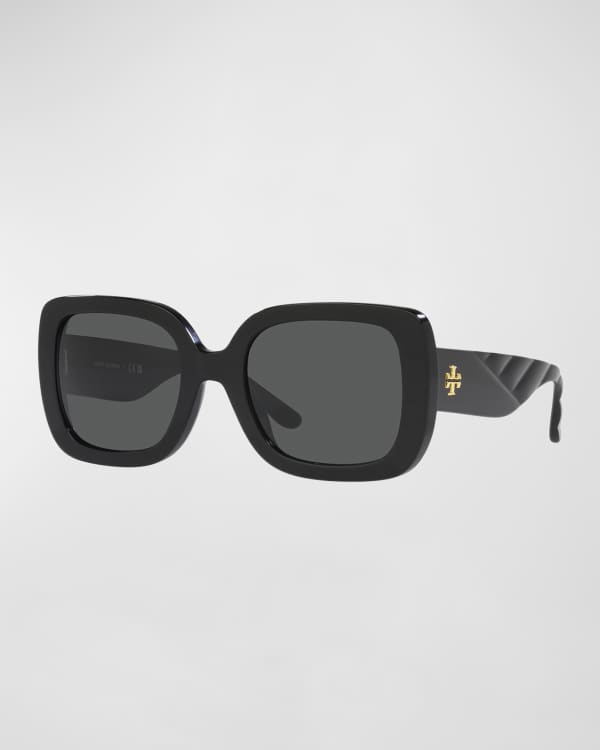 Chanel Butterfly Sunglasses With Ruched Leather Detail in Black