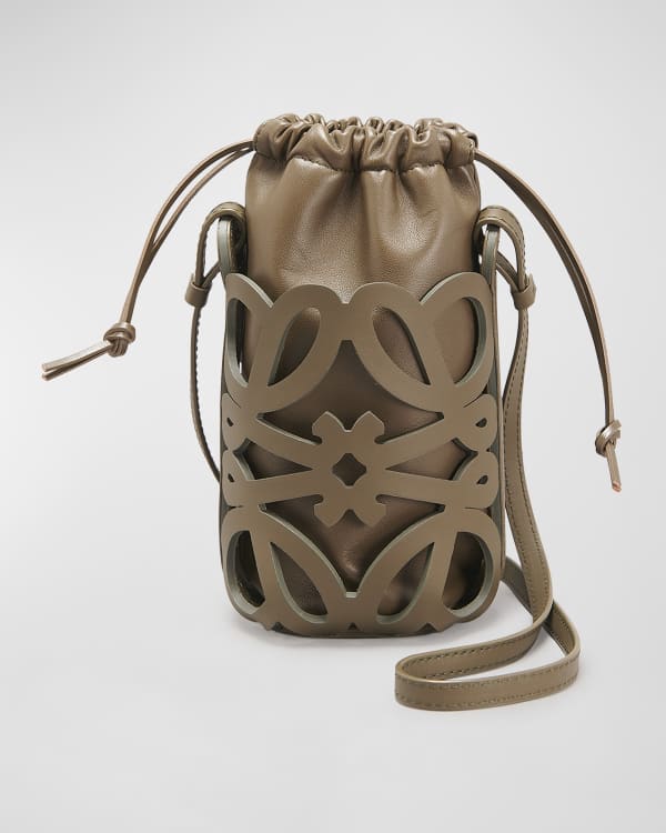 Loewe - Authenticated Gate Bucket Handbag - Leather Black Plain for Women, Never Worn