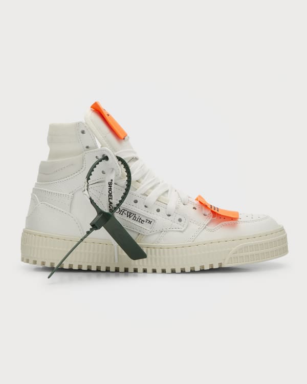 Off-White Vulcanized Leather Low-Top Sneakers | Neiman Marcus