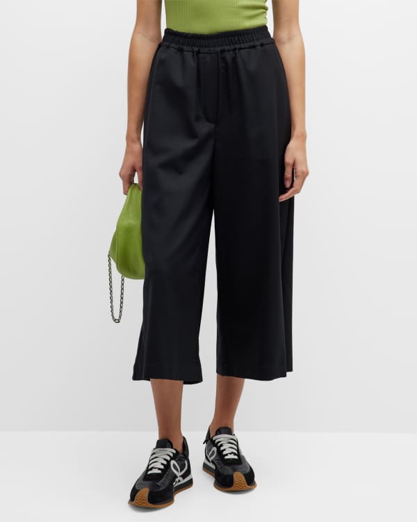 Knit Crepe High Rise Culotte Sailor Pant, Women's Trousers