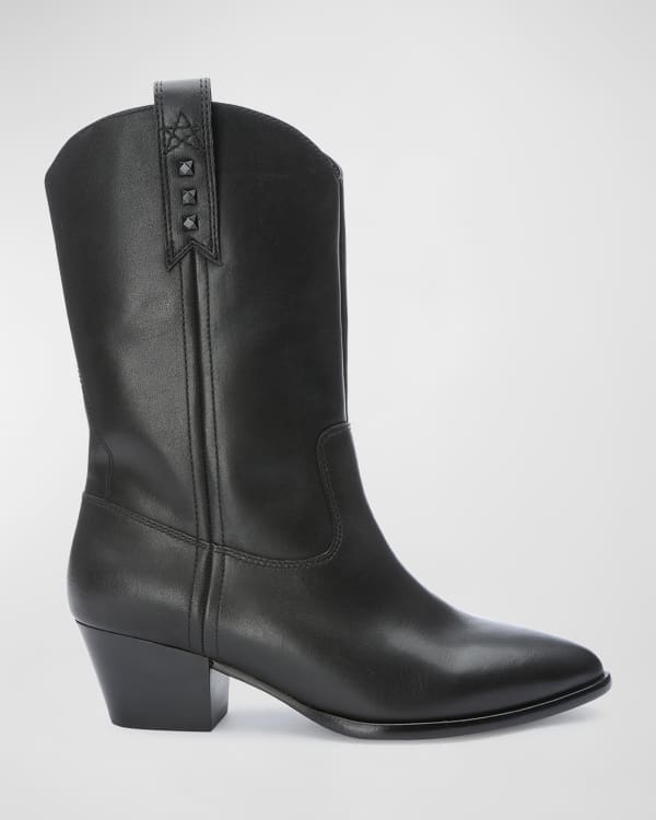 Tory Burch Cleveland Leather Ankle Boot, Black | Neiman Marcus