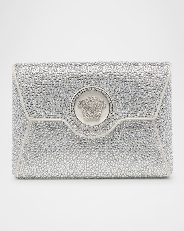 ショルダーバッグ・ポシェット Versace Crystal Medusa '95 Satin Handbag VERSACE Satin Crystal Embellished La Medusa Mini Hobo Bag